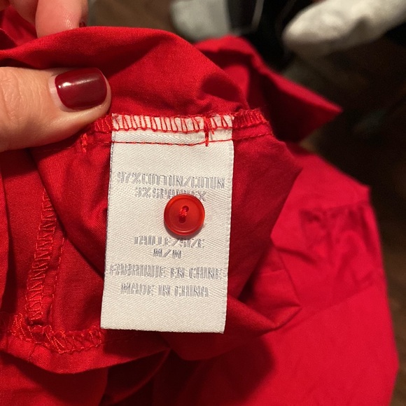 Red Button Down dress shirt - Picture 5 of 5
